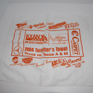 Rare Vintage Texas Longhorns VS. Texas A&M Tailgater's Fan Towel